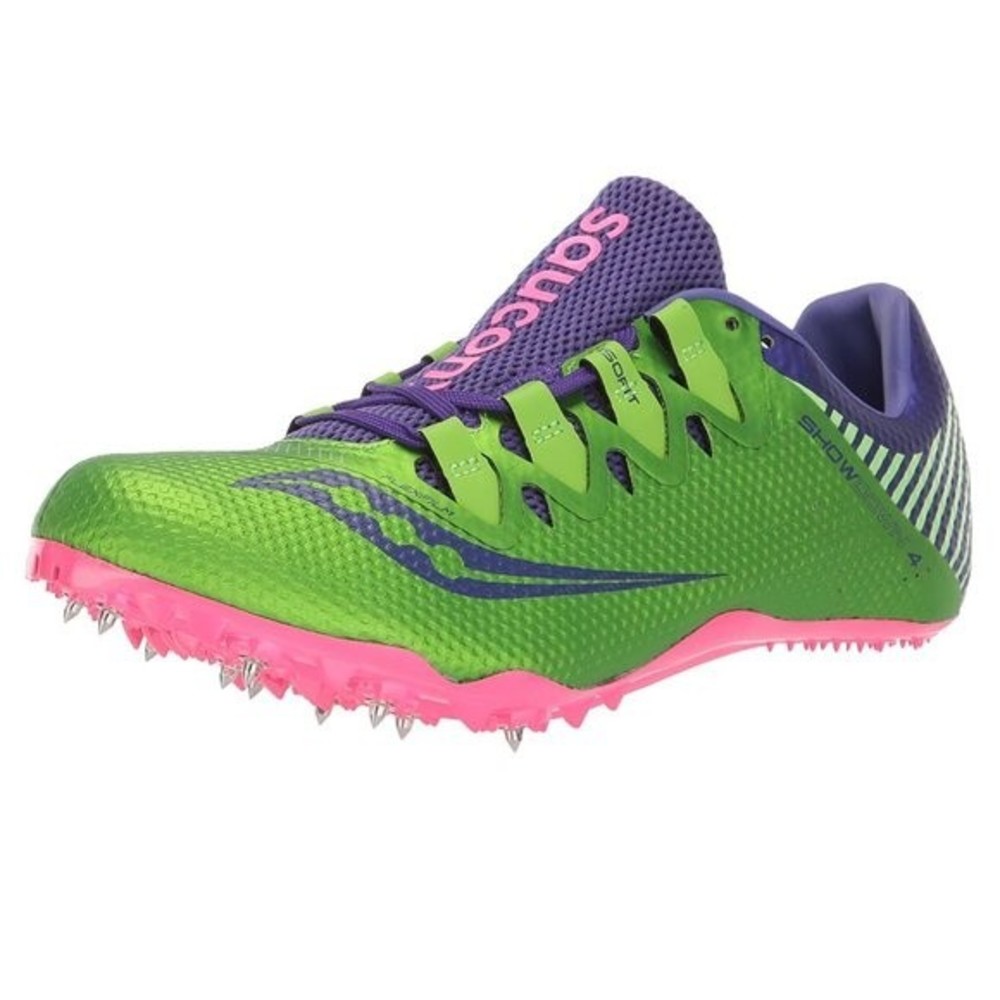 Saucony Size 12‎ Showdown 4 Green Purple Athletic Track Running Sneakers Shoes
